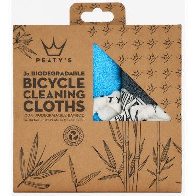 Peaty's Bamboo Bicycle Cleaning Cloths Čistící utěrky 3 ks – Zbozi.Blesk.cz