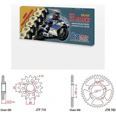 ČZ Řetězová sada Aprilia 660 Tuareg 21-26 | Zboží Auto