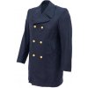 Pánský kabát Armáda Italská kabát vlněný dvouřadé zapínání modrý