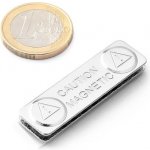 Magnetická jmenovka obdélníková, kov + magnet – Zboží Dáma