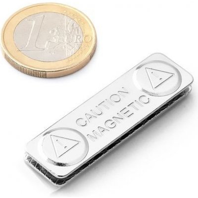Magnetická jmenovka obdélníková, kov + magnet – Zboží Dáma