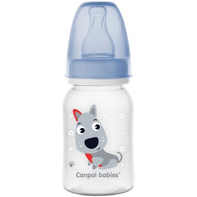 Canpol Babies láhev s potiskem Cute Animals Pejsek modrá 120ml – Zbozi.Blesk.cz