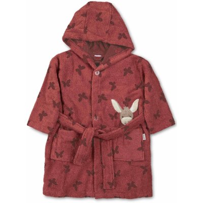 Dětský froté župan s kapucí vínový oslík Sterntaler – Zboží Dáma