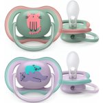 Avent Philips šidítko ultra air 376/12 Nighttime girl BPA free 2Pack – Zboží Mobilmania