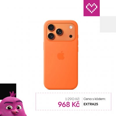Apple Silikonový kryt s MagSafe na iPhone 17 Pro oranžový MGFE4ZM/A – Sleviste.cz