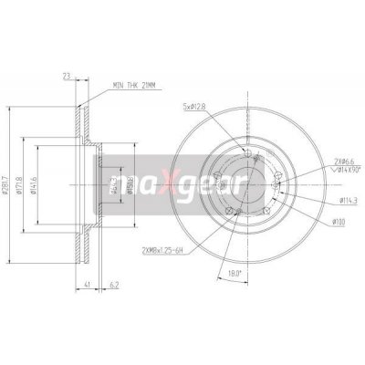 Brzdový kotouč HONDA přední CIVIC CR-V 1.4-2.0 01-06 9675220 MAXGEAR – Hledejceny.cz