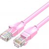 síťový kabel Vention IBEPF Cat.6 UTP Patch, 1m, růžový