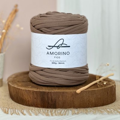 Amorino Fios Textilní špagáty Amorino Fio - Premium 36mm Chocolate – Zboží Dáma