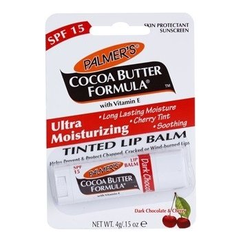 Palmer's Face & Lip tónovací hydratační balzám na rty SPF 15 příchuť Dark Chocolate & Cherry Cocoa Butter Formula ( Long Lasting Moisture, Cherry Tint, Soothing with Vitamin E) 4 g