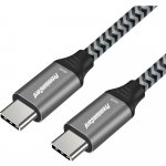 Premiumcord ku31cr2 USB-C USB 3.2 GEN 2, 3A, 60W, 20Gbit/s, bavlněný oplet, 2m – Zbozi.Blesk.cz