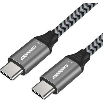 Premiumcord ku31cr2 USB-C USB 3.2 GEN 2, 3A, 60W, 20Gbit/s, bavlněný oplet, 2m