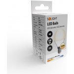 Solight LED žárovka , miniglobe, 6W, E14, 3000K, 510lm, bílé provedení – Zboží Živě