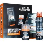 Loreal Paris Men Expert Magnesium Defence sprchový gel 300 ml + deodorant sprej 150 ml + hydratační krém pro ciltivou pleť 50 ml, kosmetická sada pro muže – Hledejceny.cz