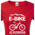 Dámské tričko E-bike Červená – Zboží Mobilmania