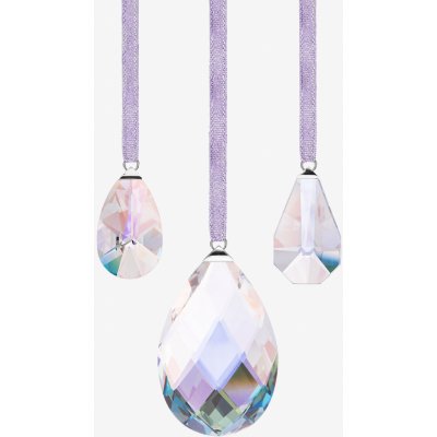 Preciosa Skleněná ozdoba Třpytivý ornament kapka z českého křišťálu Preciosa sada 3 ks – Hledejceny.cz