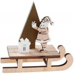 Paris Dekorace Santa na saních stojánek na ubrousky 12 x 4 x 12 cm – Hledejceny.cz