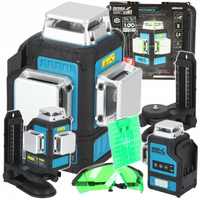 DEDRA DED6910 Laserový křížový nivelák Multilaser 18V 360° ZELENÝ – Zboží Mobilmania