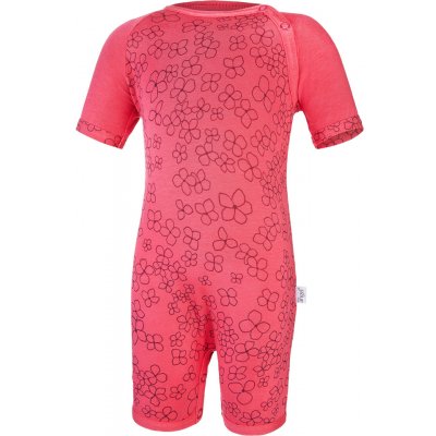 Little Angel Overal tenký krátký TISK Outlast® jahodová kytičky – Sleviste.cz