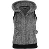 Dámská vesta Urban Classics Ladies Melange Teddy Vest blk/wht