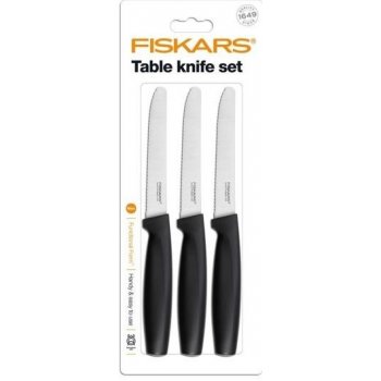 Fiskars Set 3 jídelních nožů černé 1014279