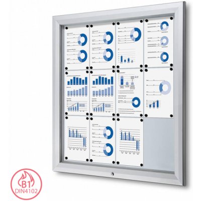 Jansen Display Venkovní magnetická vitrína T ,12 x A4