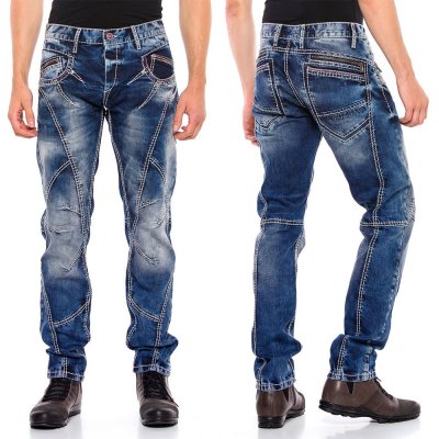 Cipo & Baxx kalhoty pánské CD563 regular slim fit jeans džíny jeans – Zboží Mobilmania