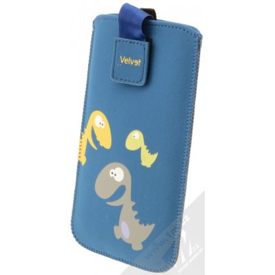 FIXED Velvet 4XL pouzdro pro mobilní telefon, mobil, smartphone (FIXVEL-053-4XL) modrá dinosaurus blue – Hledejceny.cz