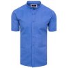 Pánská Košile Dstreet pánská košile s krátkým rukávem chrpově modrá KX1001