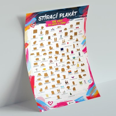 4Leaders Stírací plakát 100 věcí co zažít v páru 40,5×59 cm – Zboží Mobilmania