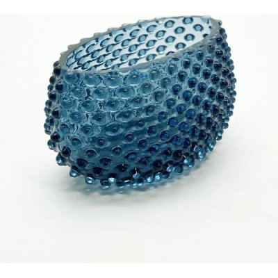 Váza - Mísa lodička velká - Ananas - Hobnail - modrý kouř – Hledejceny.cz