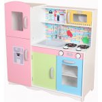 Eco Toys Dřevěná kuchyňka XXL s příslušenstvím 86 x 81 x 30 cm barevná – Zboží Mobilmania