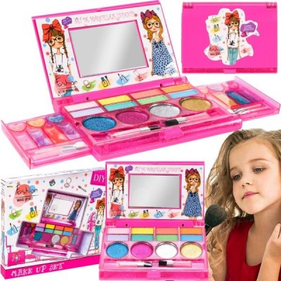 MalPlay dětská kosmetika Make-up set se zrcátkem skládací