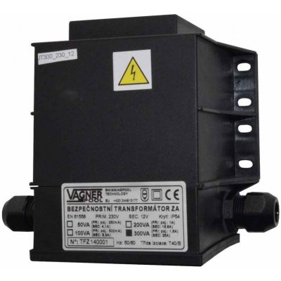 Vágner Pool Bezpečnostní transformátor 200 W, zalitý 230 V/12 V – Hledejceny.cz