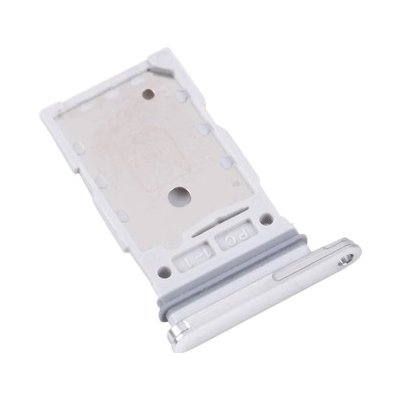 Držák (šuplík) SIM Samsung S901, S906, S908 Galaxy S22 5G, S22 Plus, S22 Ultra white (silver) – Zboží Živě