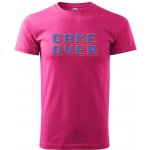 Game over arcade napis Klasické pánské triko purpurová – Zboží Mobilmania