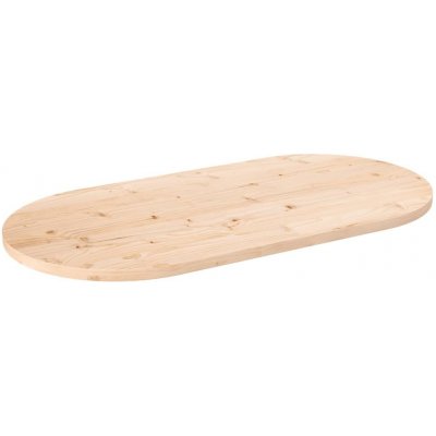 Omaxi 805586 Stolní deska 90 x 45 x 2,5 cm masivní borovice oválná – Zboží Dáma