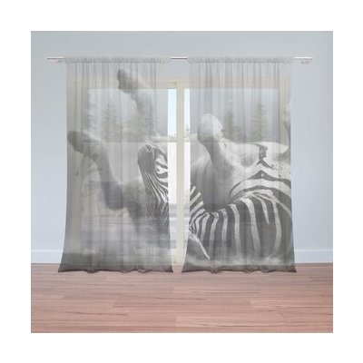 Sablio Záclony Válející se zebra: 2ks 150x250cm – Hledejceny.cz