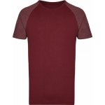 Pánské prodloužené směsové úzké triko Miners Mate vínová vínová melír MY111 – Zbozi.Blesk.cz