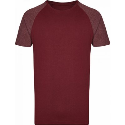 Pánské prodloužené směsové úzké triko Miners Mate vínová vínová melír MY111 – Zbozi.Blesk.cz