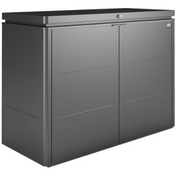 Biohort Zahradní skříň HighBoard plechová 160 x 70 x 118 cm tmavě šedá metalická 73015