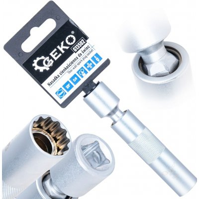 Nástrčka tenká s kloubem na zapalovací svíčky 14 mm 3/8" CrV GEKO – Hledejceny.cz