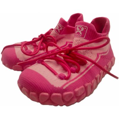 Eeree ponožkoboty růžové s tkaničkou – Zboží Dáma