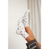 Milena netlakové s vzorem dámské ponožky bílé