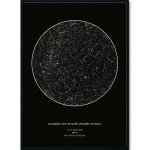 Jen tak z lásky Hvězdná mapa životního okamžiku - Váš originální dárek s hloubkou Rozměr plakátu: 50 × 70 cm (tištěný plakát), Barva pozadí: Bílá