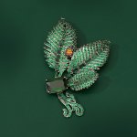 Éternelle luxusní brož Swarovski Elements Alanza B2412-LXT0735G Zelená – Sleviste.cz
