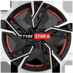 MAM RS5 6,5x16 4x108 ET37 black polished red inside – Sleviste.cz