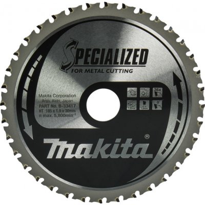 Makita B-09743 (B-03931) Pilový kotouč 185 x 30 mm, 36 zubů, na železo a ocel (pro Makita 4131) – Hledejceny.cz