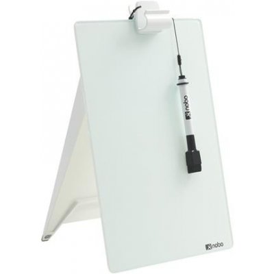 nobo skleněná tabule pro poznámky Diamond Glass Desktop (š x v) 216 mm x 297 mm briliantově bílá vč. stojánku na stůl, vč. fixů na tabuli – Zboží Mobilmania