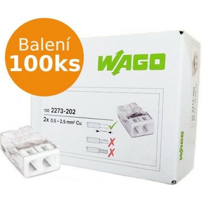 WAGO 2x2,5mm MINI 2273-202 – Zbozi.Blesk.cz