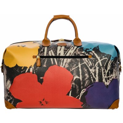 Bric`s Andy Warhol Large Duffel Black Flowers 46 l